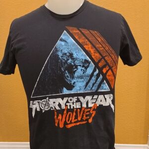 Rock Story Of The Year Graphic T-Shirt - Black Adult S